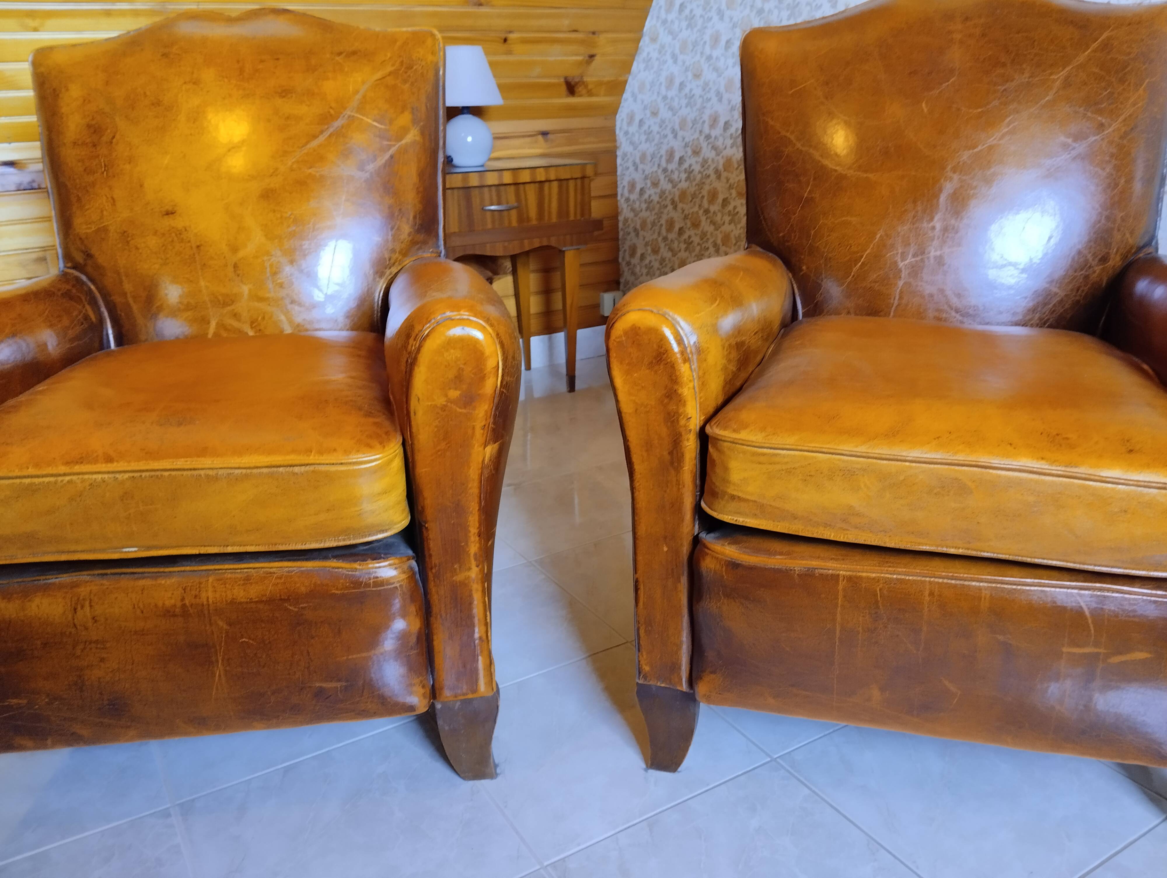 Pair of club chairs