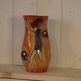 Accolay Dancer Ceramic Vase Signed JC 1960s