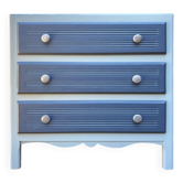 Chest of drawers, seaside spirit, chic and cheerful, vintage, 50s/60s.