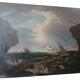 Ships in a Storm, oil on canvas, late 17th century