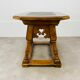 Swiss wood and slate money changer table