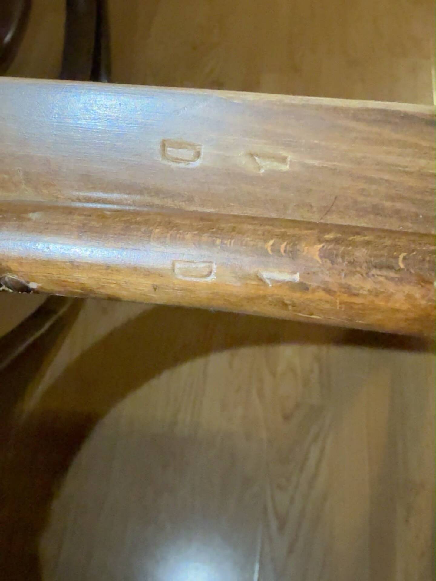 Antique Thonet bentwood rocking chair, original label.