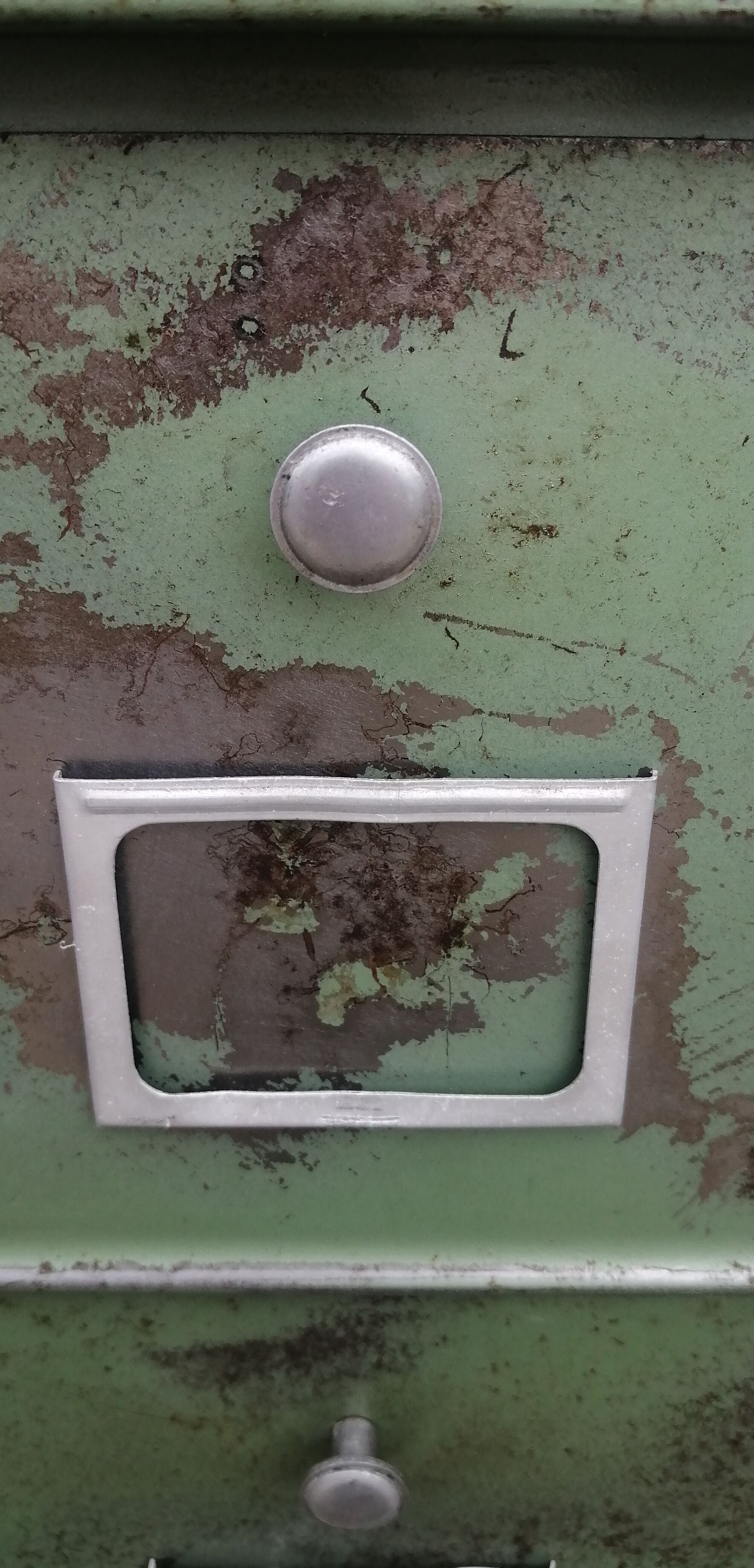 Antique metal cabinet with valves