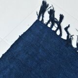 Contemporary Navy Blue Turkish Vintage Kilim Rug, 188x287Cm