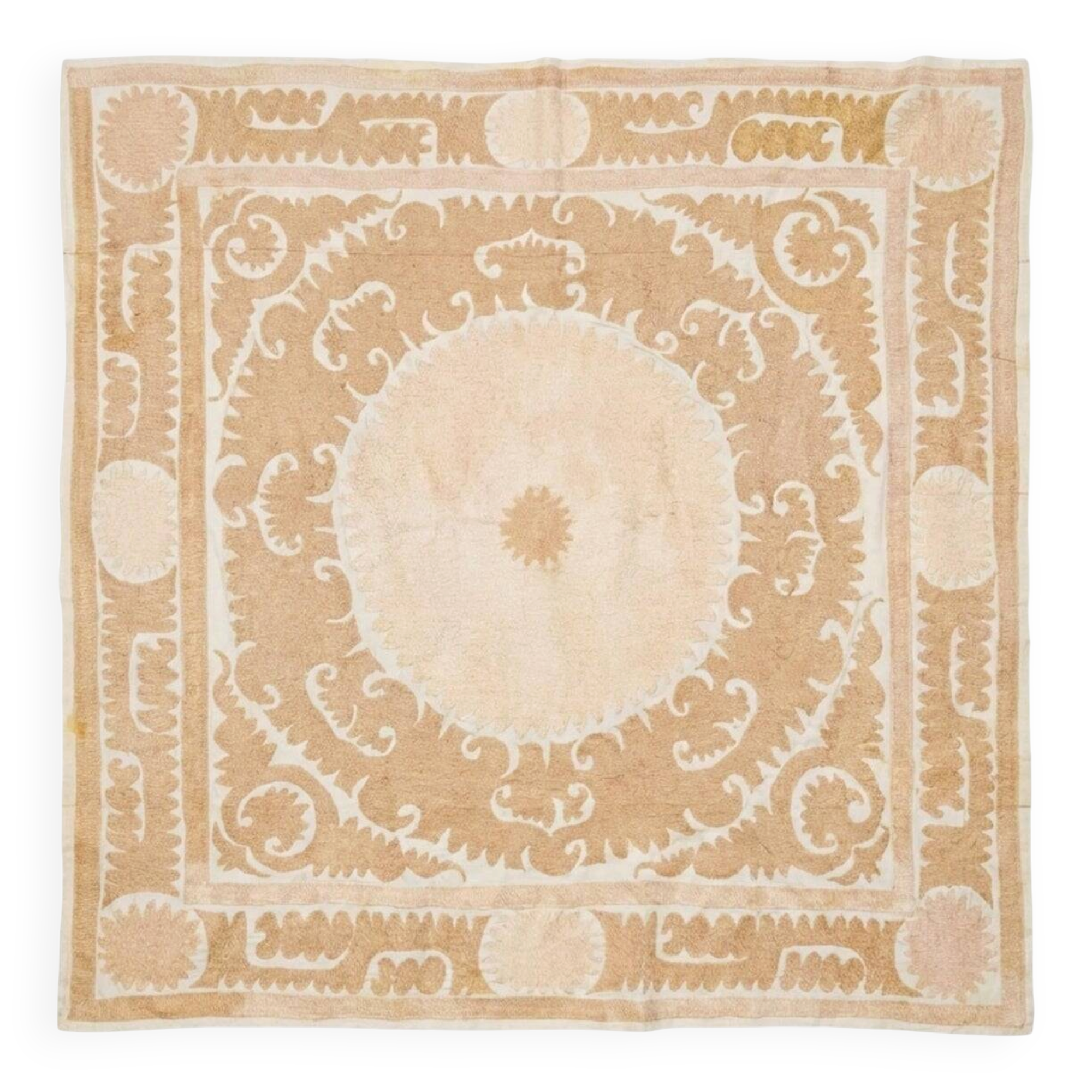 Vintage hand-embroidered tablecloth 127x134 cm