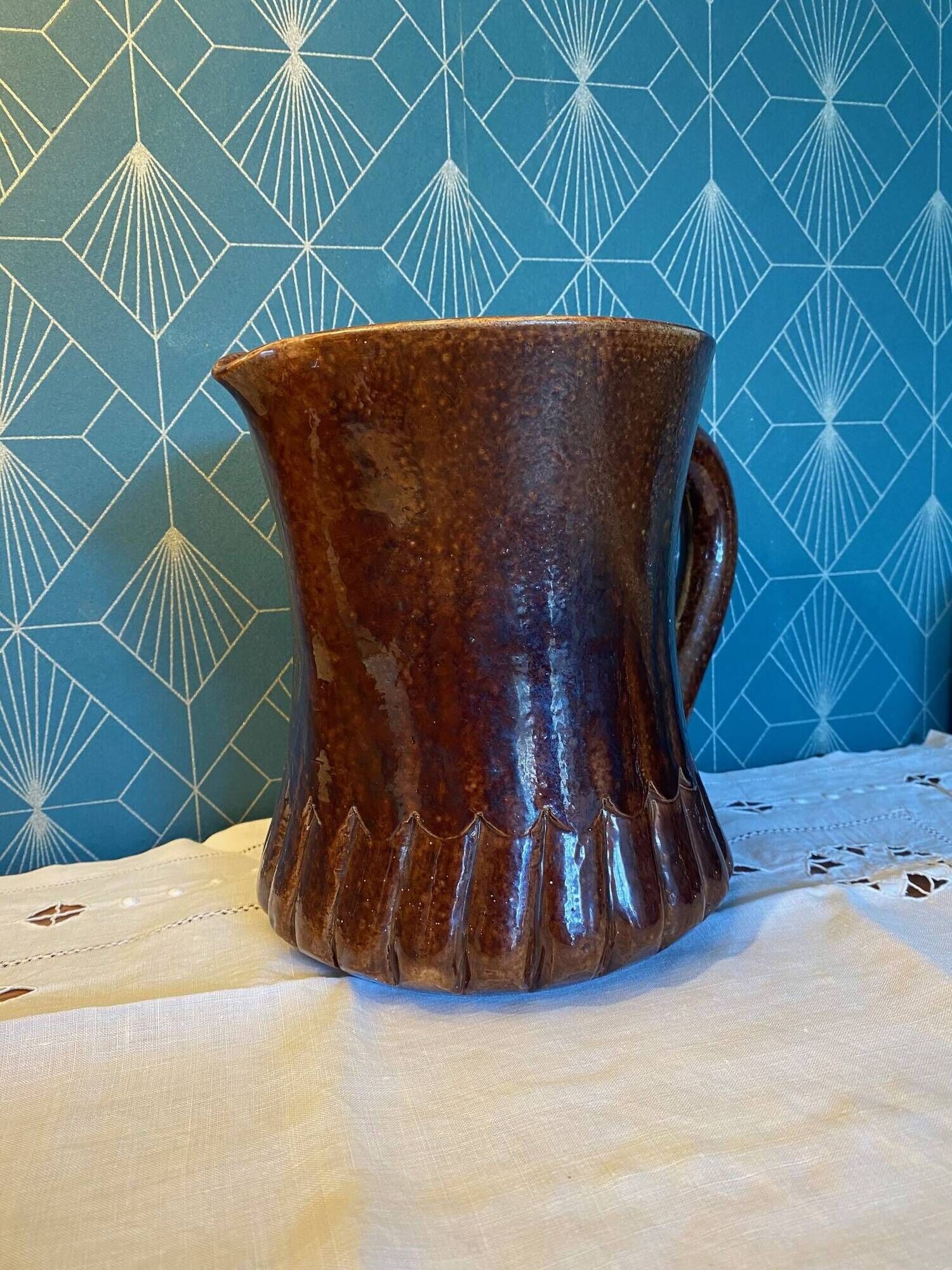 Ceramic pitcher Suzanne Ramié, Madoura 1960s, rare 20cm