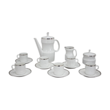 1964 Jaroslav Jezek Exlusive Porcelain Tea Set "Nefertiti", Czechoslovakia
