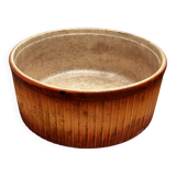 Flat Soufflé Mold in Stoneware, DUROFEU Brand, early 20th century