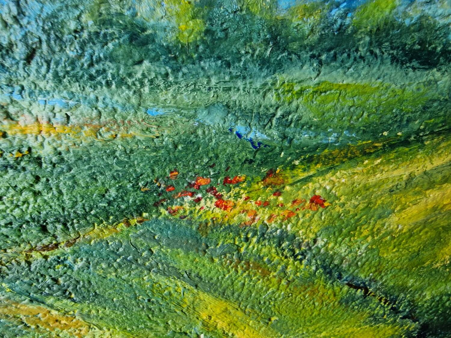 Bucolic landscape painting