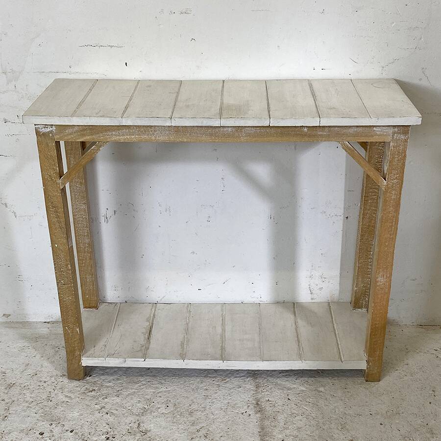 Console bois blanchi Jardin d'Ulysse