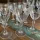 Set of 8 crystal wine glasses size