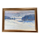 Oil painting on cardboard signed, dimensions: height - 48 cm - width - 68.5 cm -