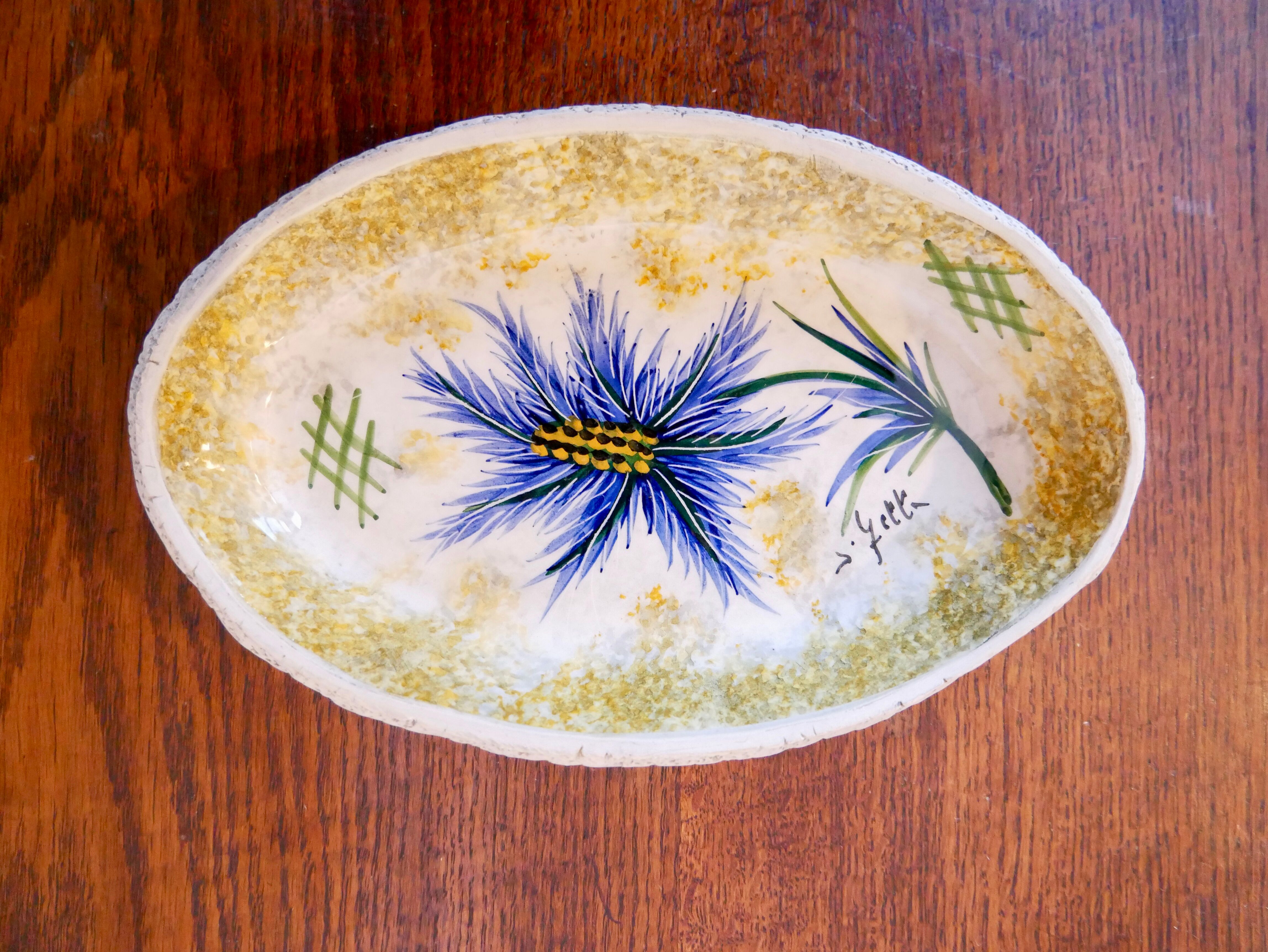 Empty pocket signed j.yell with thistle