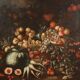 Peinture ancienne nature morte aux fruits, huile sur toile, XVIII Century