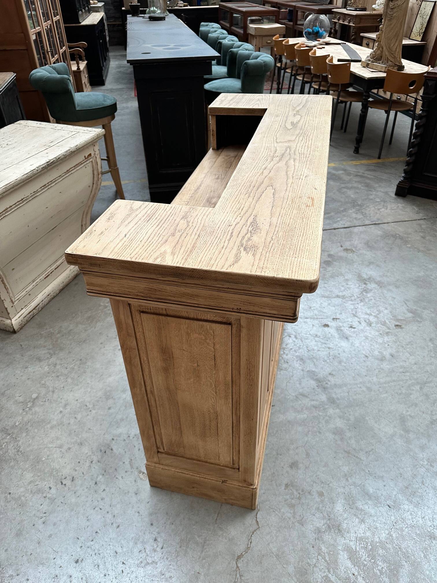 Solid oak bar from the 1950s