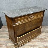 Louis Philippe period chest of drawers in burr walnut circa 1830
