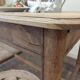 Square farmhouse table in solid oak.