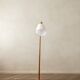 Vintage Danish Pine Adjustable Floor Lamp by +LYS Denmark, 1960s
