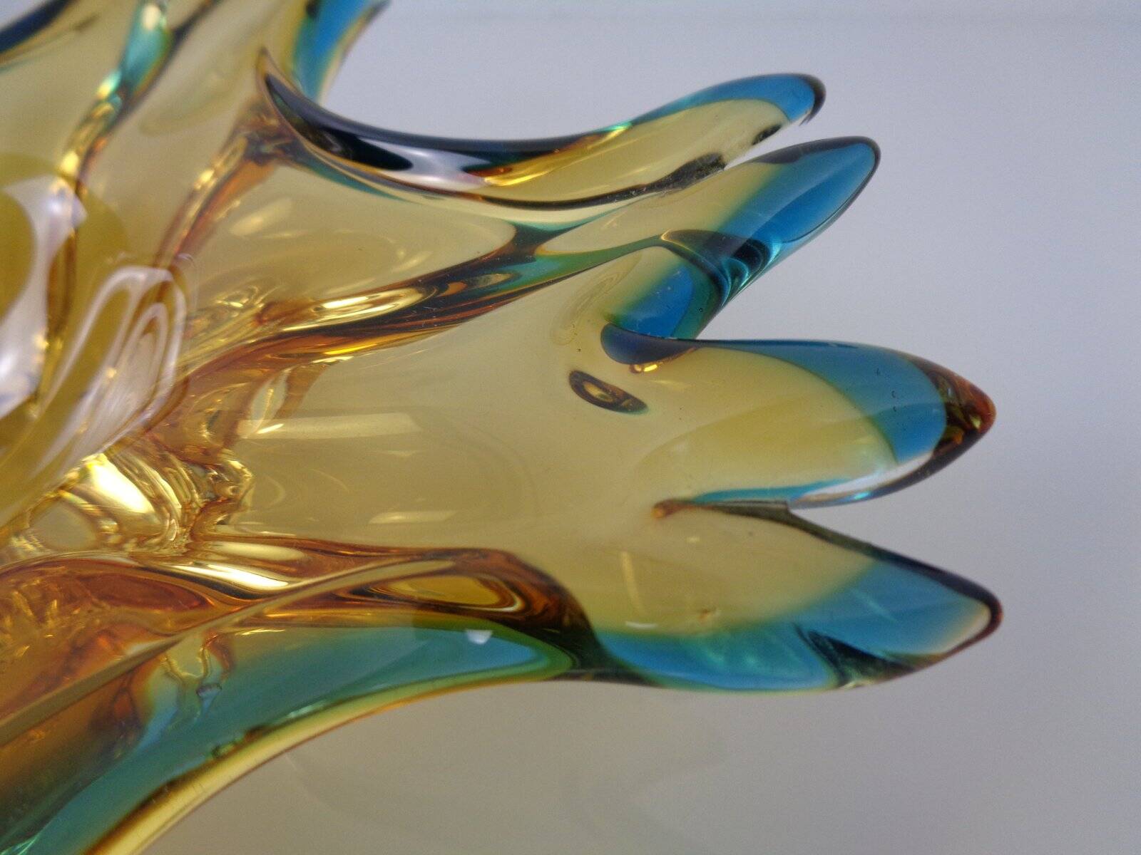 Sommerso Murano Glass Bowl, Italy, 1960s