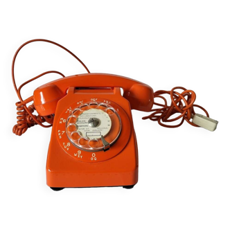 Vintage Orange Socotel Telephone