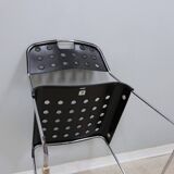 Omstack vintage metal chairs BIEFFEPLAST 1970s