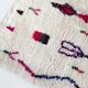 Moroccan Berber carpet Azilal unbleached with colored patterns 242x159cm