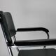 Vintage chrome and blue gray leather chair verkstads model motala 1950 sweden