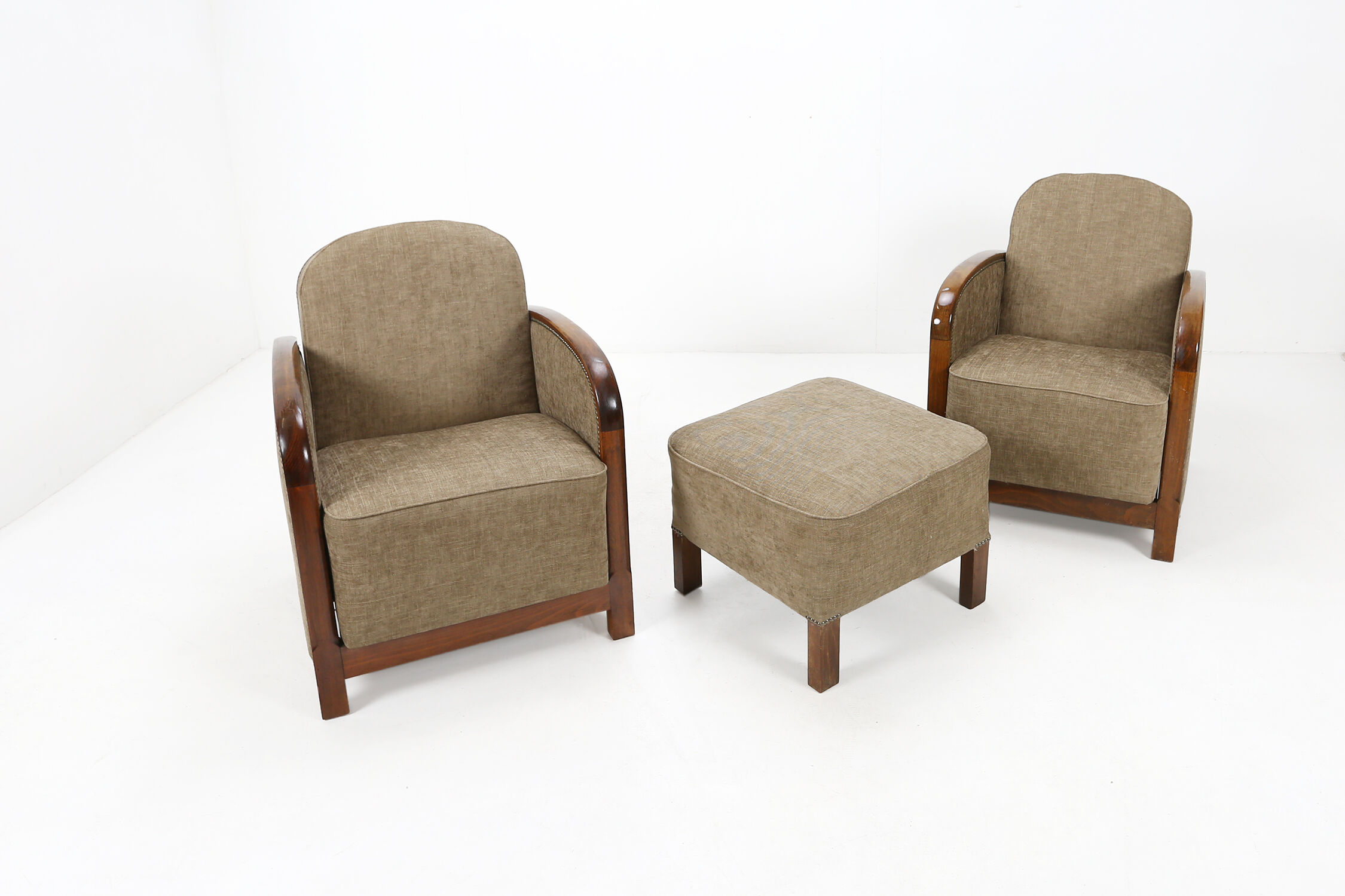 Set of two art deco armchairs
