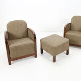 Set of two art deco armchairs