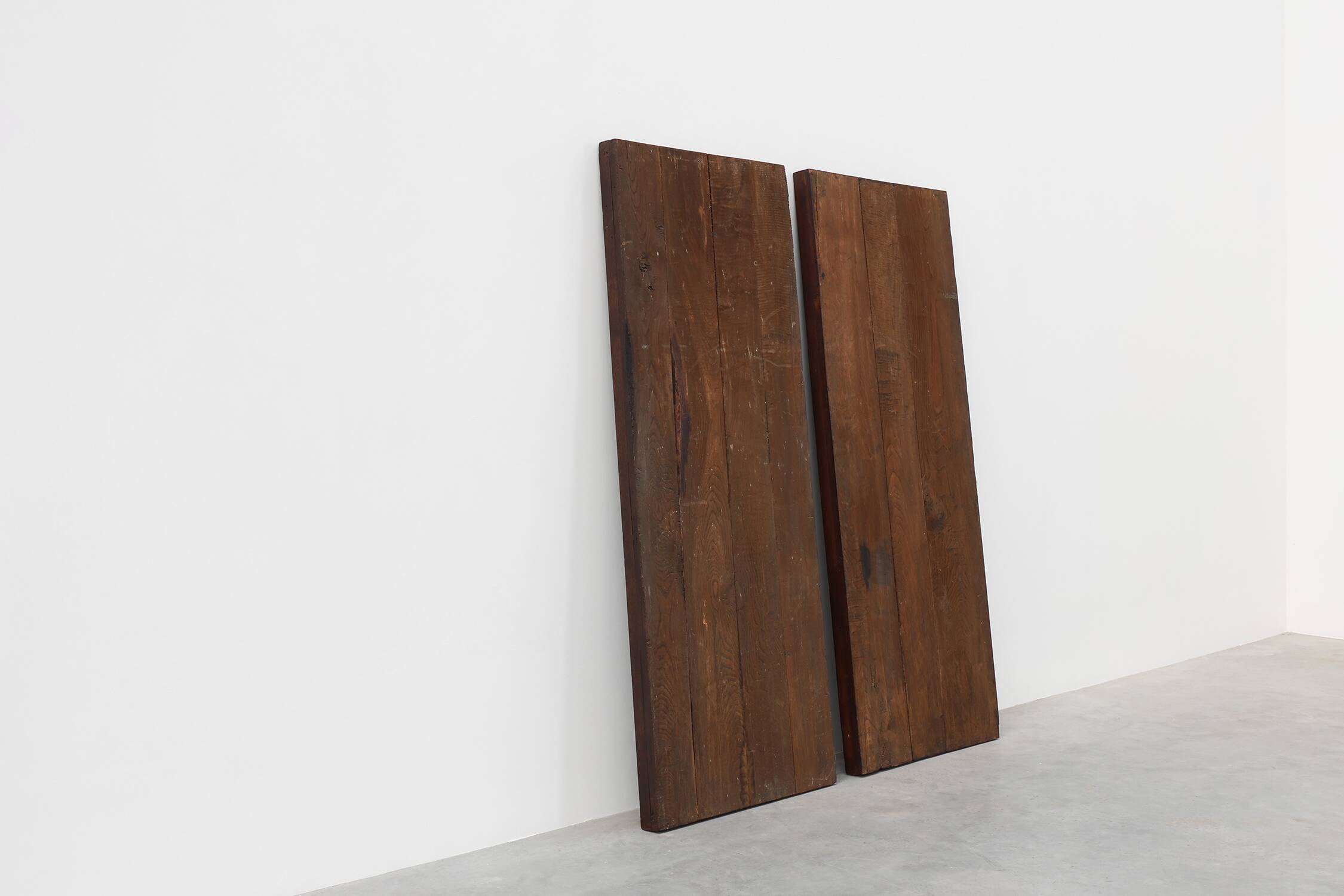 Large Carved Portuguese Oak Wall Panels, 1850s, Set of 2