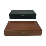 2 boxes the leather tanner box has games and box a cigars