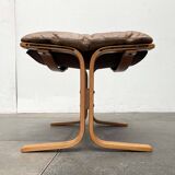 Modern Mid-Century Norwegian Siesta Pouf in Leather by Ingmar Relling for Westnofa, 1960s