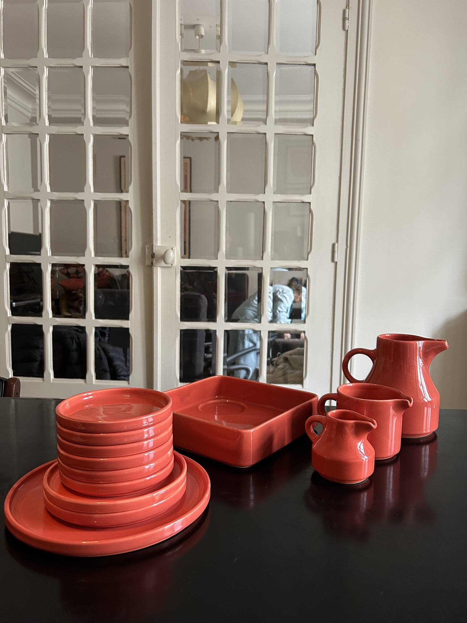 service de vaiselle Niderviller corail 24 piéces 1970
