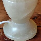 Beige marbled stone lamp - small alabaster lamp