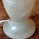 Lampe en pierre marbrée  beige -  petite lampe albâtre