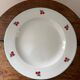 Set of 8 dessert plates in porcelain Harmony cherries