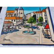 Huile sur toile d'H.Rivoire "Bergerac"