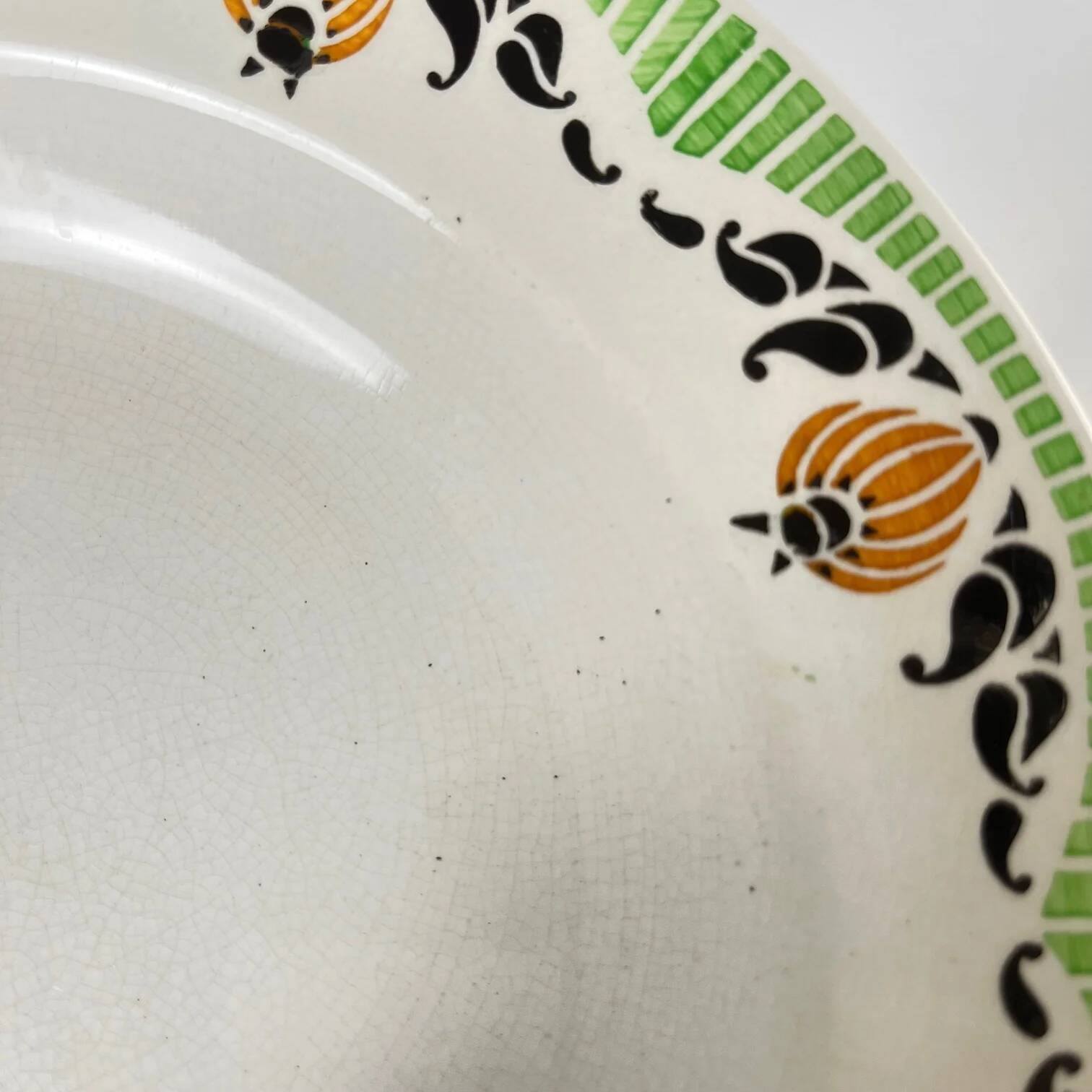Set of 5 Sarreguemines "Maroussia" soup plates, early 20th century