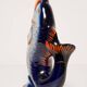 Glass and Porcelain Carafe or Vase with Blue Fish, Europe, 1960