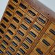 Dutch industrial apothecary cabinet in beech/pine, circa 1950s