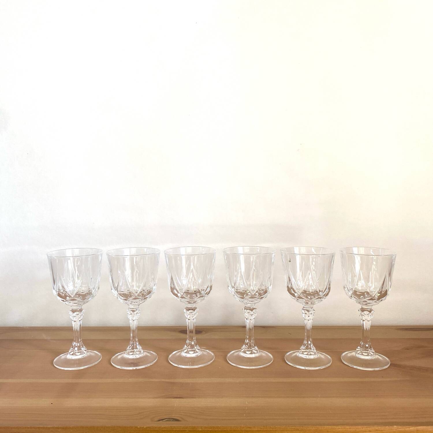 White wine glasses - Cristal d'arques - Auteuil model - Vintage