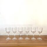 White wine glasses - Cristal d'arques - Auteuil model - Vintage