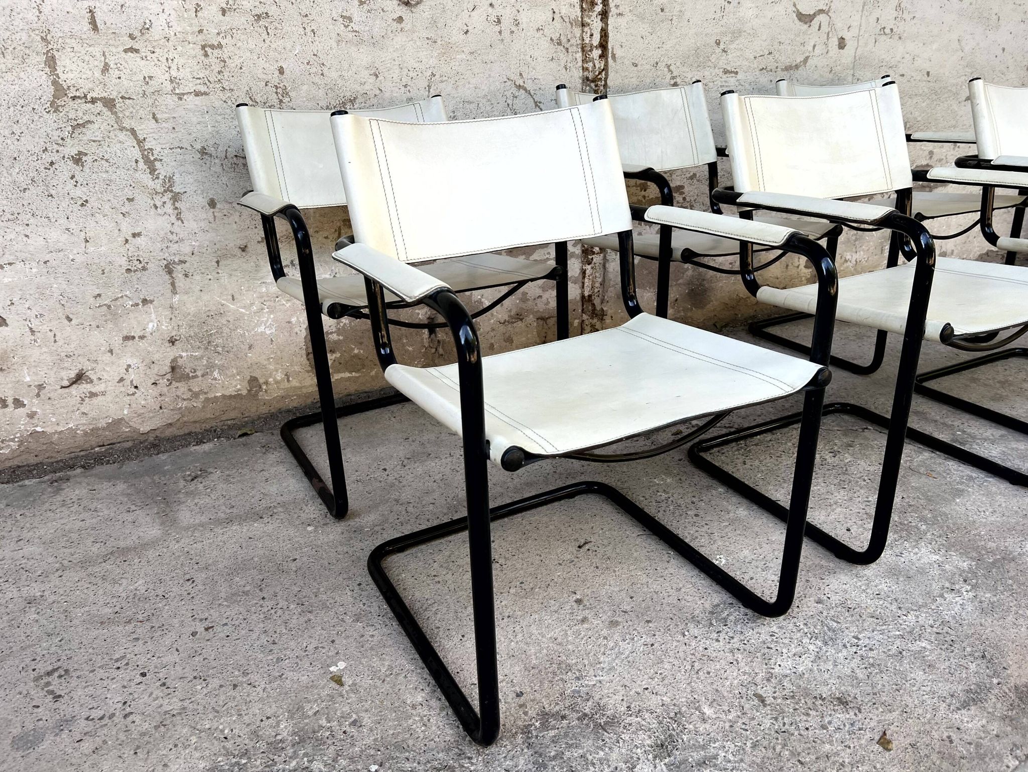 Serie de 6 chaises Mattego Grassi MG5 1970 vintage