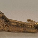 Bronze feline paperweight