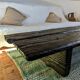 Table basse bois brûlé
