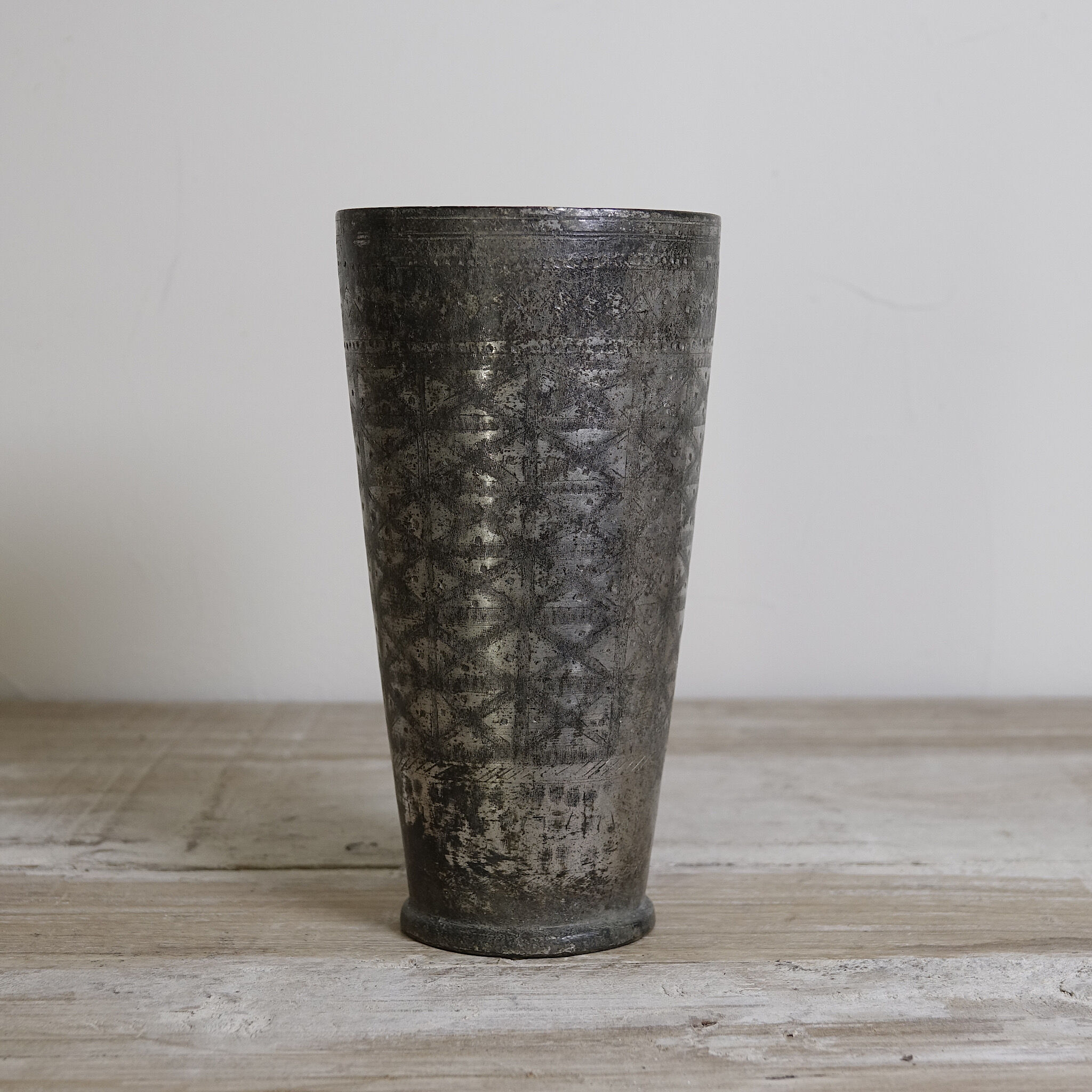 Antique brass lassi glass