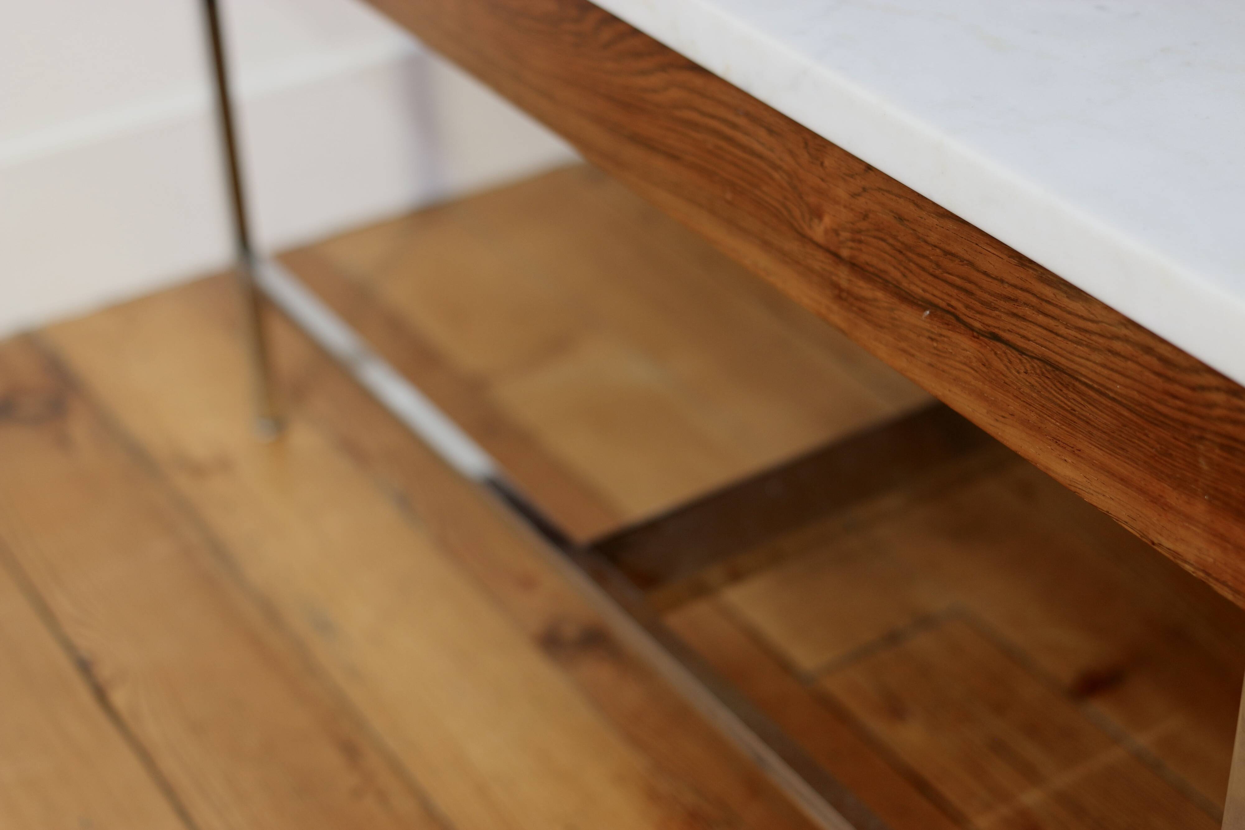 Table basse design marbre et palissandre Georges Nelson 1970