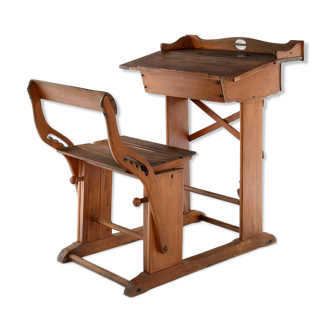 Schoolboy desk with mechanism Tissandier