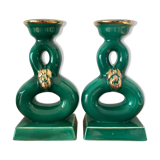 Pair of candlesticks in cermal