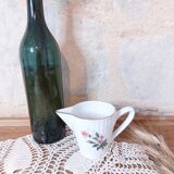 Pot à lait Luneville KG France, décor roses rose